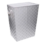 Cestone poliestere bianco rettangolare cm 40x30h53