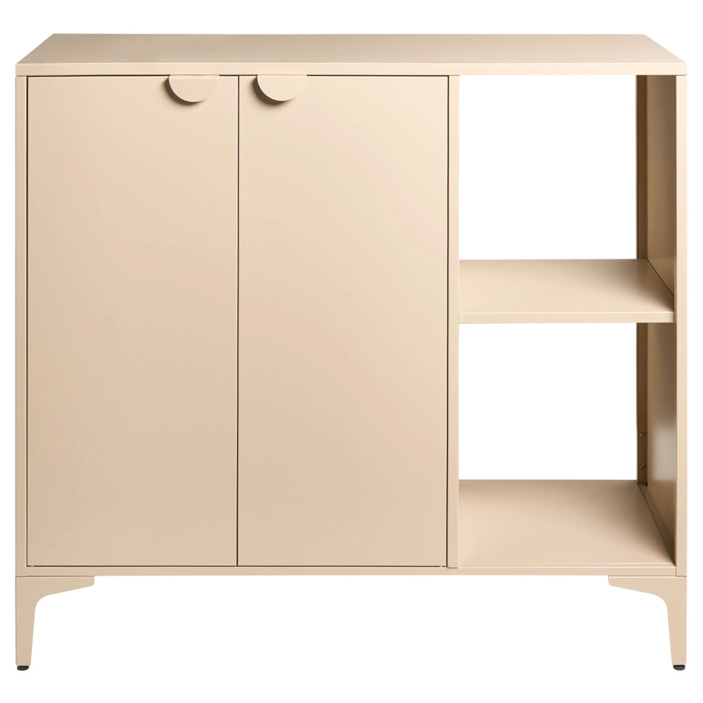 Mobile contenitore in acciaio beige chiaro mobile contenitore per l'ufficio domestico con 2 cassetti design industriale mobile contenitore