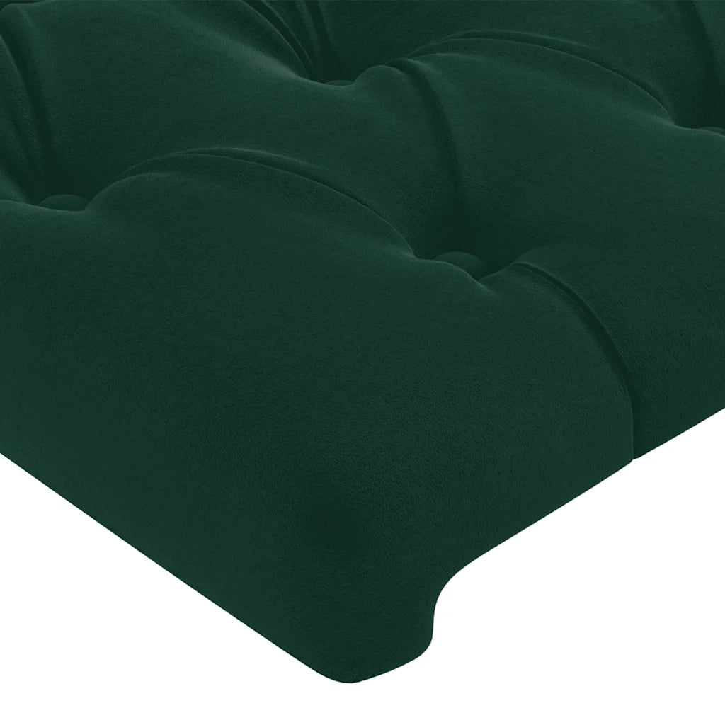 Testiera Verde Scuro 160x7x78/88 cm in Velluto 346365