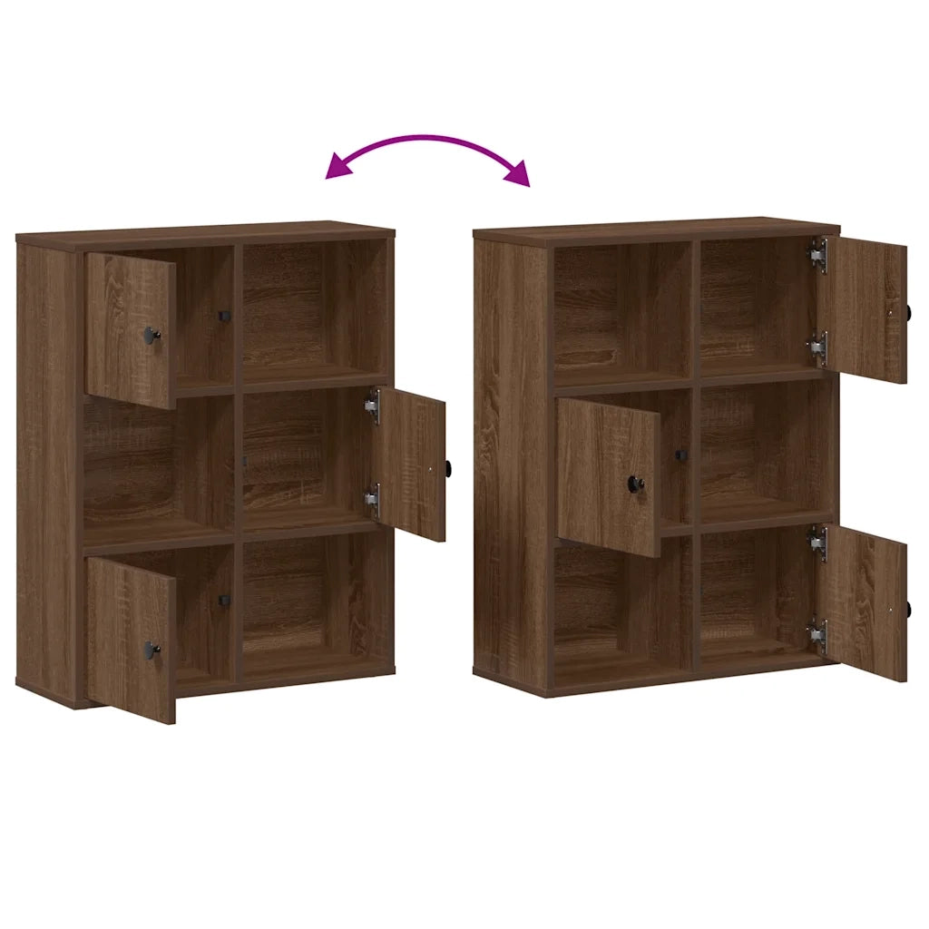 Libreria Rovere Marrone 60x24x76,5 cm in Legno Multistrato
