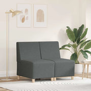 Divano Modulare Senza Braccioli 2 pz-Sofa Modulare-Divanetto Grigio scuro 464392