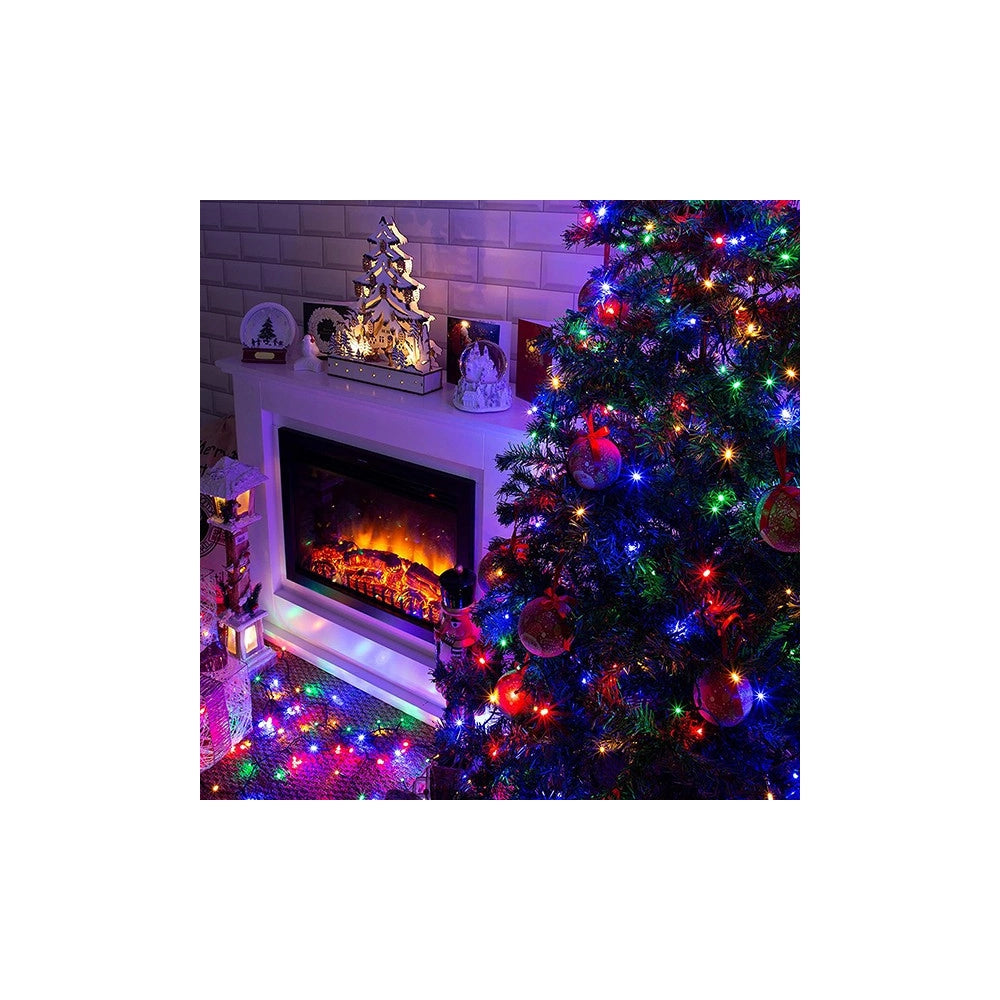 Trade Shop - Catena Di Luci Per Albero Di Natale Smart App Tuya Da 180 Led 18 Metri Wifi Rgb -