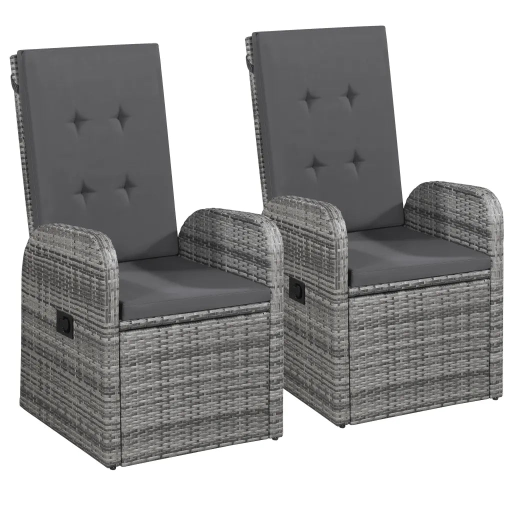 Set da Pranzo da Giardino 5 pz con Cuscini Grigio 3099486