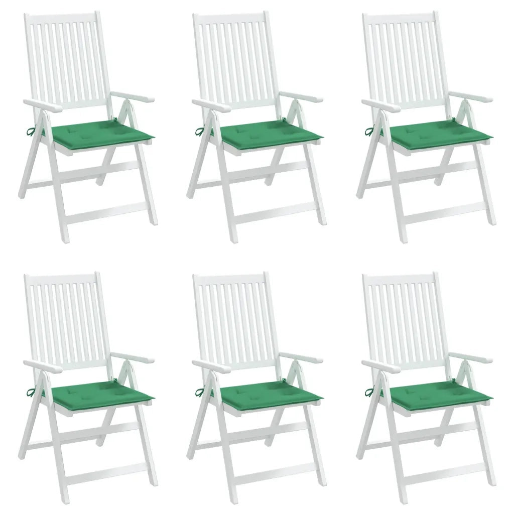 Cuscini per Sedia 6 pz Verdi 50x50x4 cm in Tessuto Oxford 314049