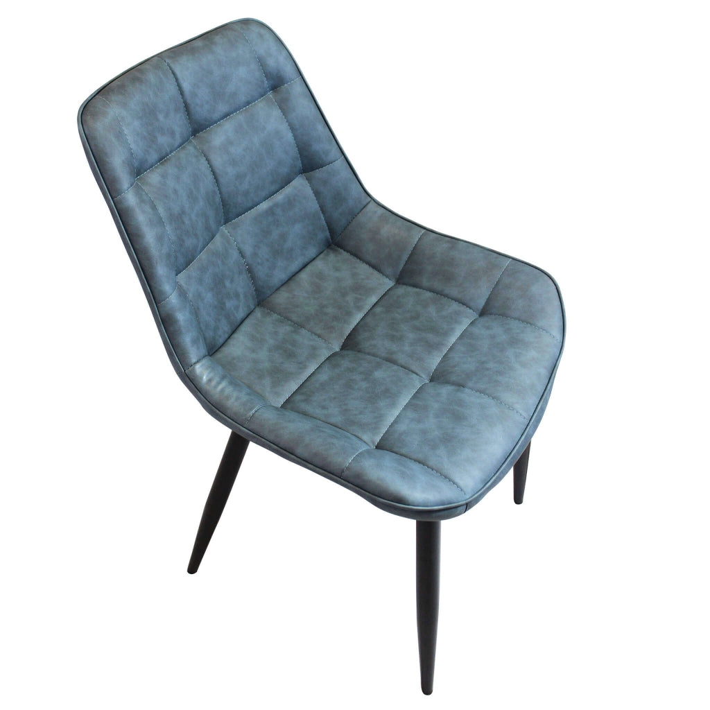 Poltrona per Sala da Pranzo in Ecopelle Metallo cm 44x50x83 - WINNY