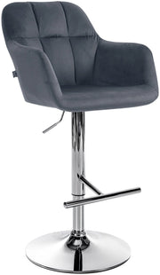 Barhocker Natoma Samt chrom