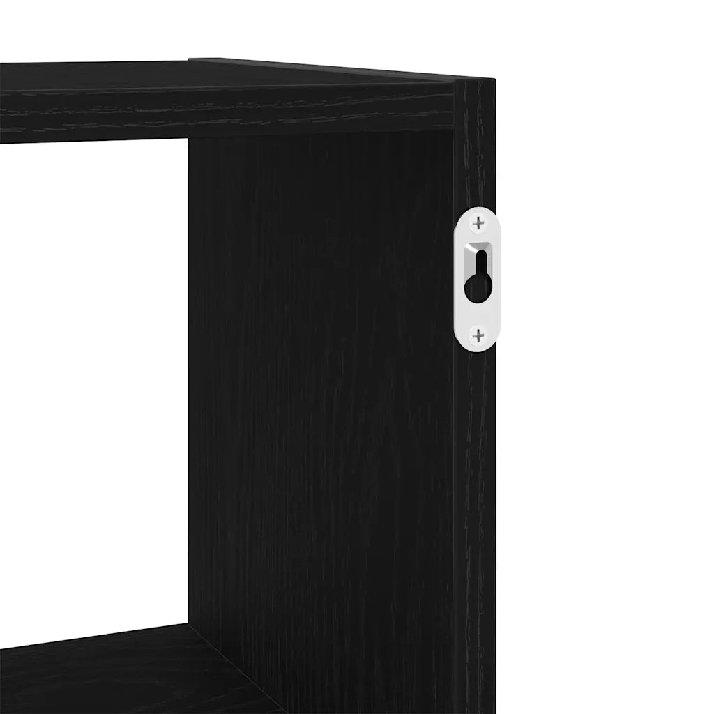 vidaXL Scaffale a Parete Rovere Nero 100x25x50 cm in Truciolato