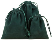 Sacchi di velluto - Decorativi - Corda per appendere - Verde scuro - Sacchetti di regalo - Ideali per matrimoni e feste