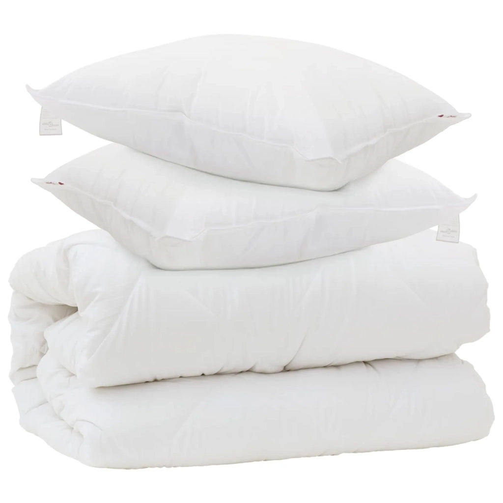Piumone con Cuscini con cuscino 3 pcs Bianco Microfibra 3378057