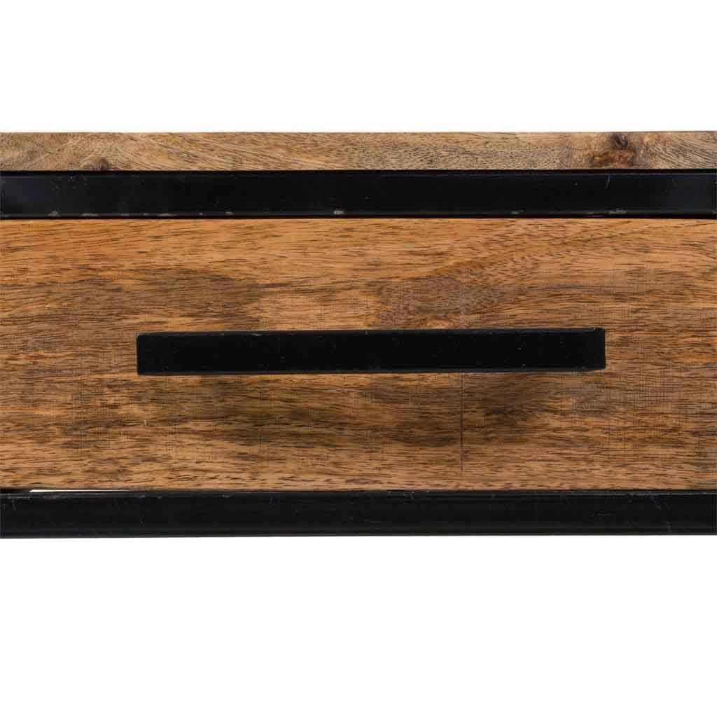 Tavolino in legno e metallo marrone 119x61x48h