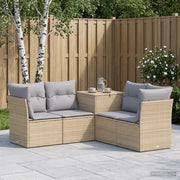 Set di divani 5 pz Beige e Grigio Chiaro 3447845