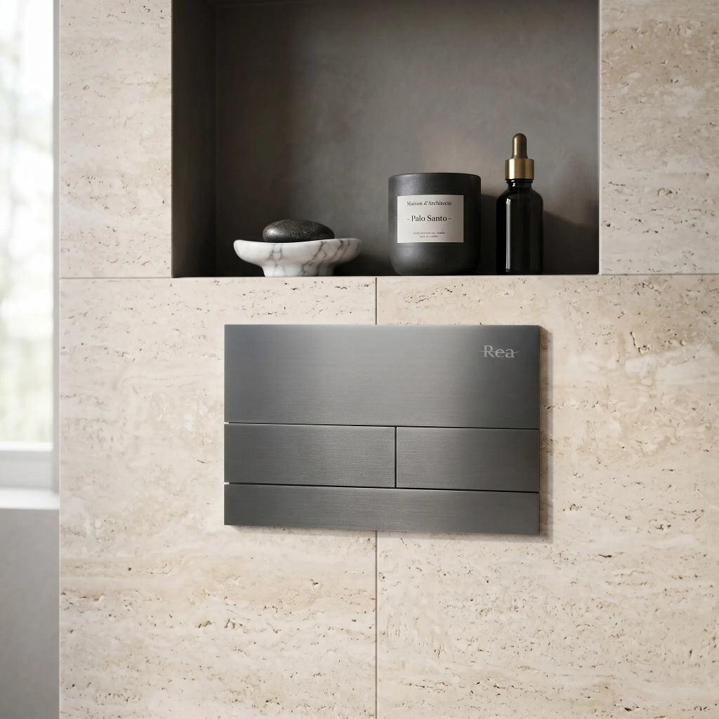 Set Telaio Da Incasso Per Wc Slim 024n Con Pulsante T Titan