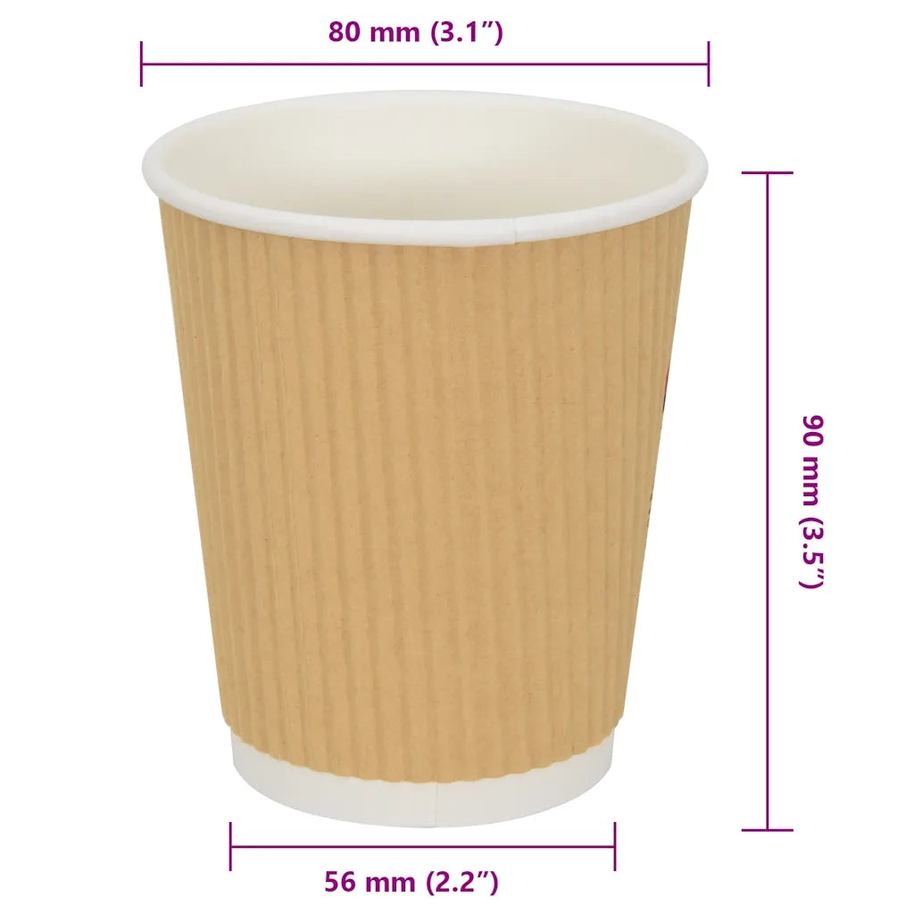 Bicchieri da Caff¨¨ in Carta 500 pz 8oz 200ml Marrone CFW8824300