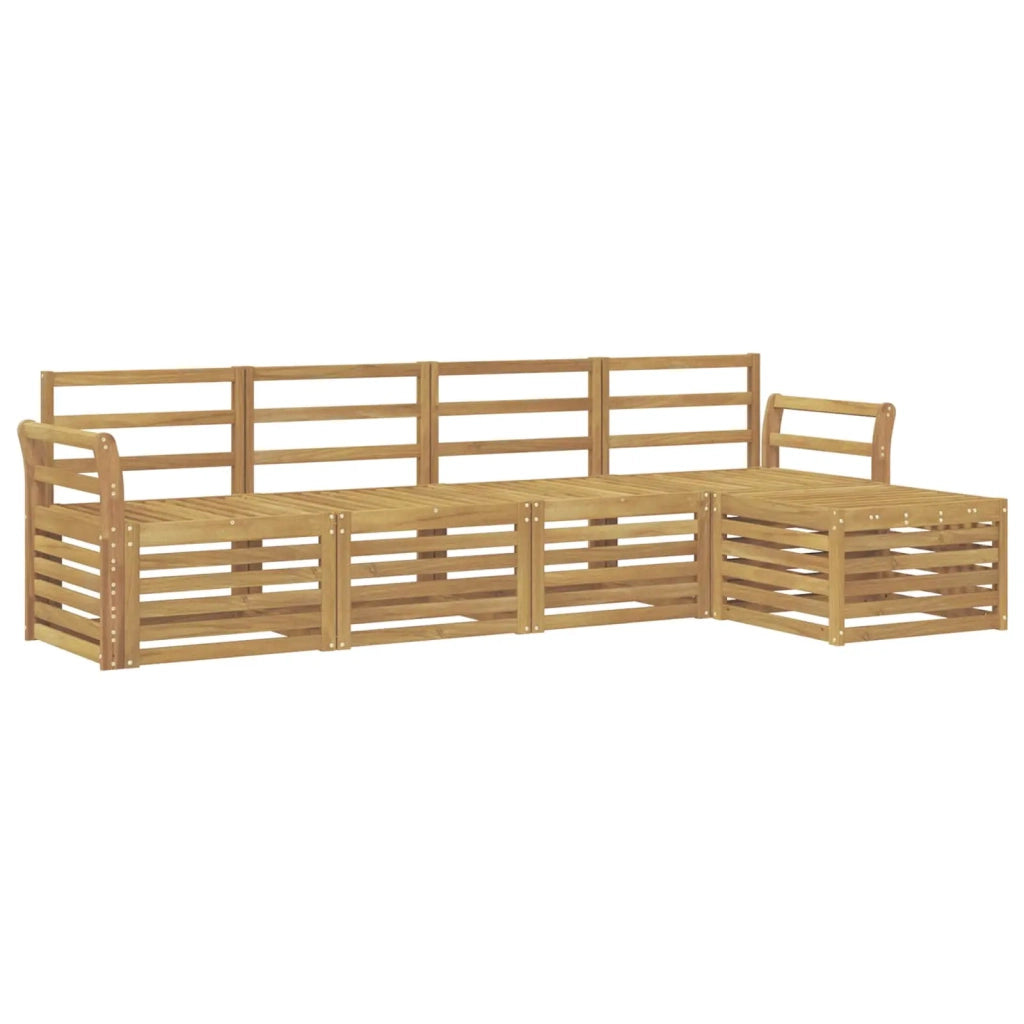 Set di divani da esterno 5 pcs Bianco 253 x 122,5 x 73 cm 3391674