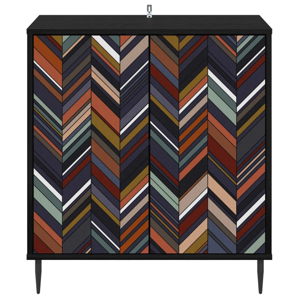 Credenza OMMEN Rovere Nero 69 x 33 x 76 cm Legno ingegnerizzato 8006939