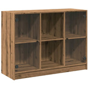 Buffet credenza cassettiera mobiletto mobile contenitore organizer per cucina soggiorno salotto fatto a mano 102 x 37 x 75,5 cm legno ingegnerizzato marrone 02_0030808