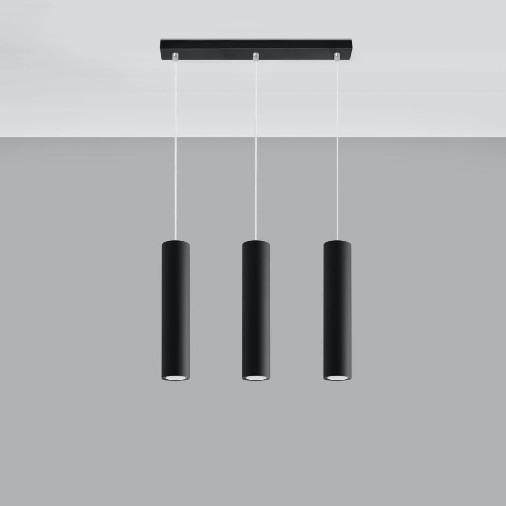 Lampada da parete moderna LAGOS Ocean Green Steel a 3 luci, nera, IP20