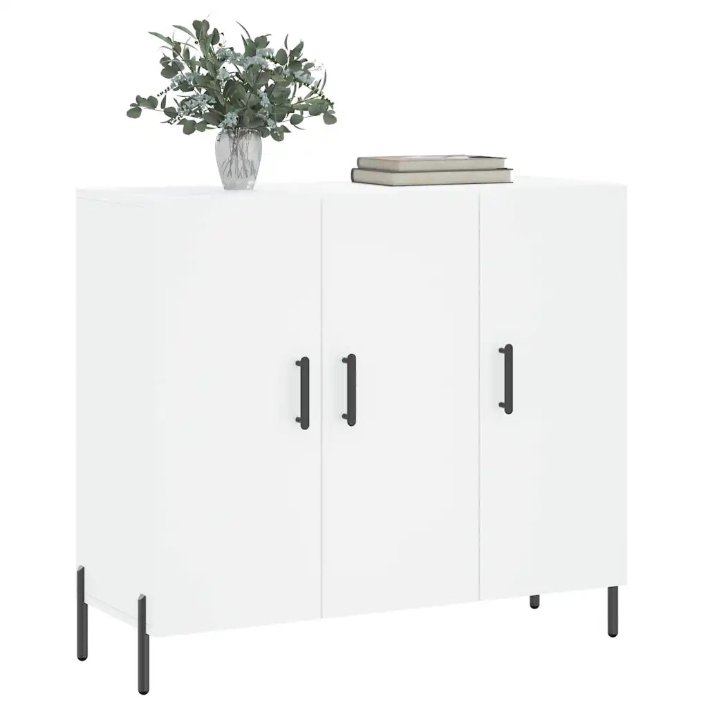 Credenza | Madia | Buffet da pranzo | Armadio da pranzo Bianca 90x34x80 cm in Legno Multistrato