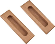 Set di Maniglie per Porta Scorrevole in Legno a Forma Quadrata - Progetto Incassato - Porta Scorrevole per Armadio - 2 Pezzi