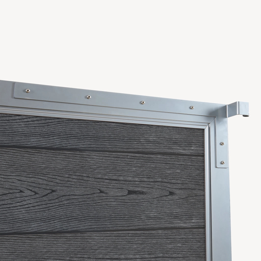 Cancello da Giardino Pedonale Segovia 90x180 cm Porta per Recinzione con Serratura - Grigio NEU.HOLZ