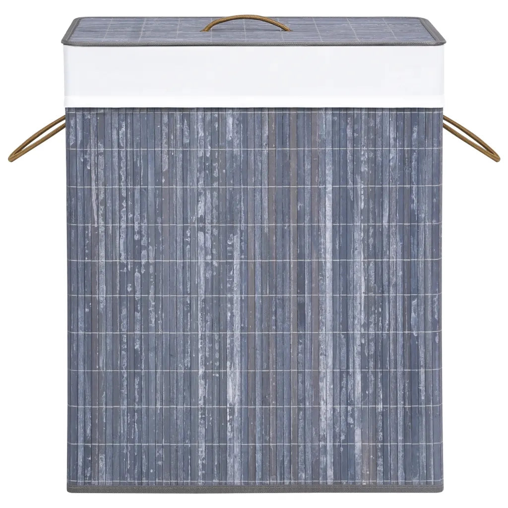 Cesto Portabiancheria in BambÃ¹ Grigio 83 L cod mxl 78171