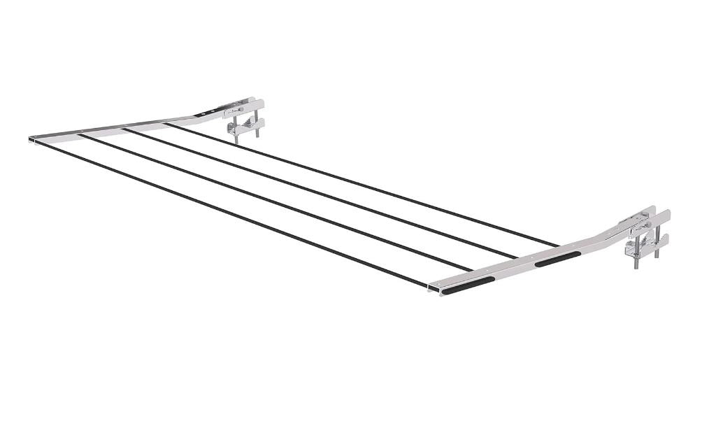 Coppia Staffe Stendino Stendibiancheria da Ringhiera Ribaltabile 70 cm