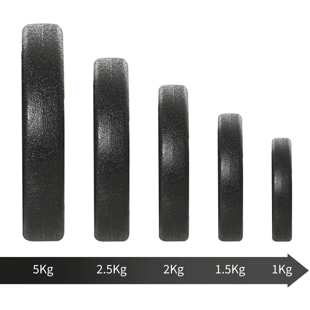 Set Manubri Palestra 30kg ¨C Zephmum ¨C 12 Dischi, 2 Manubri, Nero