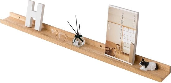 Lista fotografica in legno, 90cm tavola di quercia massaia pannello di parete appoggiato pannello di supporto per piante pannello appeso ideale per soggiorno camera da letto bagno