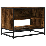 Mobile porta TV di grandi dimensioni in stile industriale 61 x 40 x 46 cm realizzato in legno composito di rovere affumicato 02_0049617