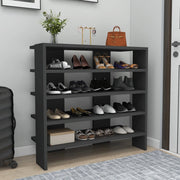 Mobile Portascarpe Offida, Scarpiera 16 Paia, 76x31x72h cm Nero