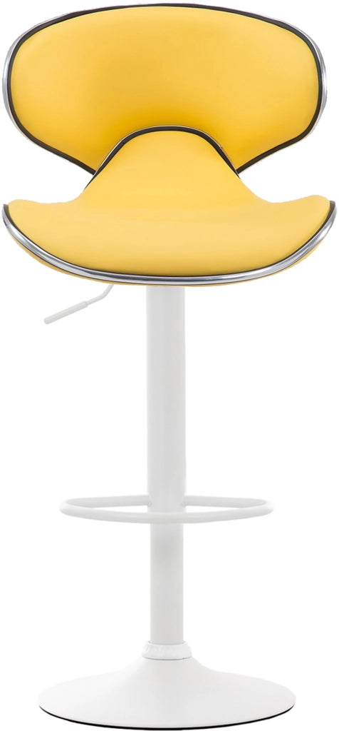 Sgabello Las Vegas V2 in similpelle giallo,bianco