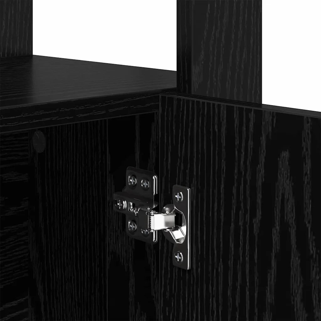 Credenza Rovere nero 30 x 80 x 119.5 cm Legno multistrato
