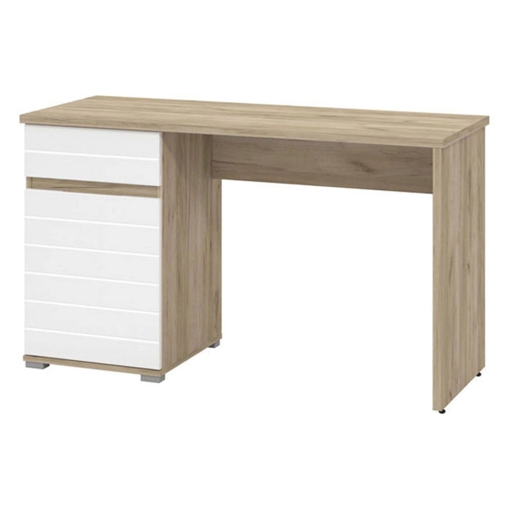 Cambio, Scrivania un Cassetto, 130x50x75.5h cm Marrone Rovere