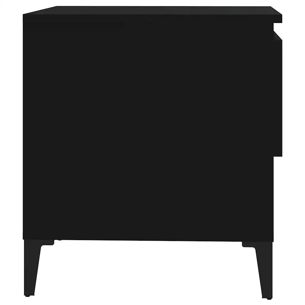 Tavolino-Tavolino da soggiorno-Tavolo Nero 50x46x50 cm in Legno Multistrato