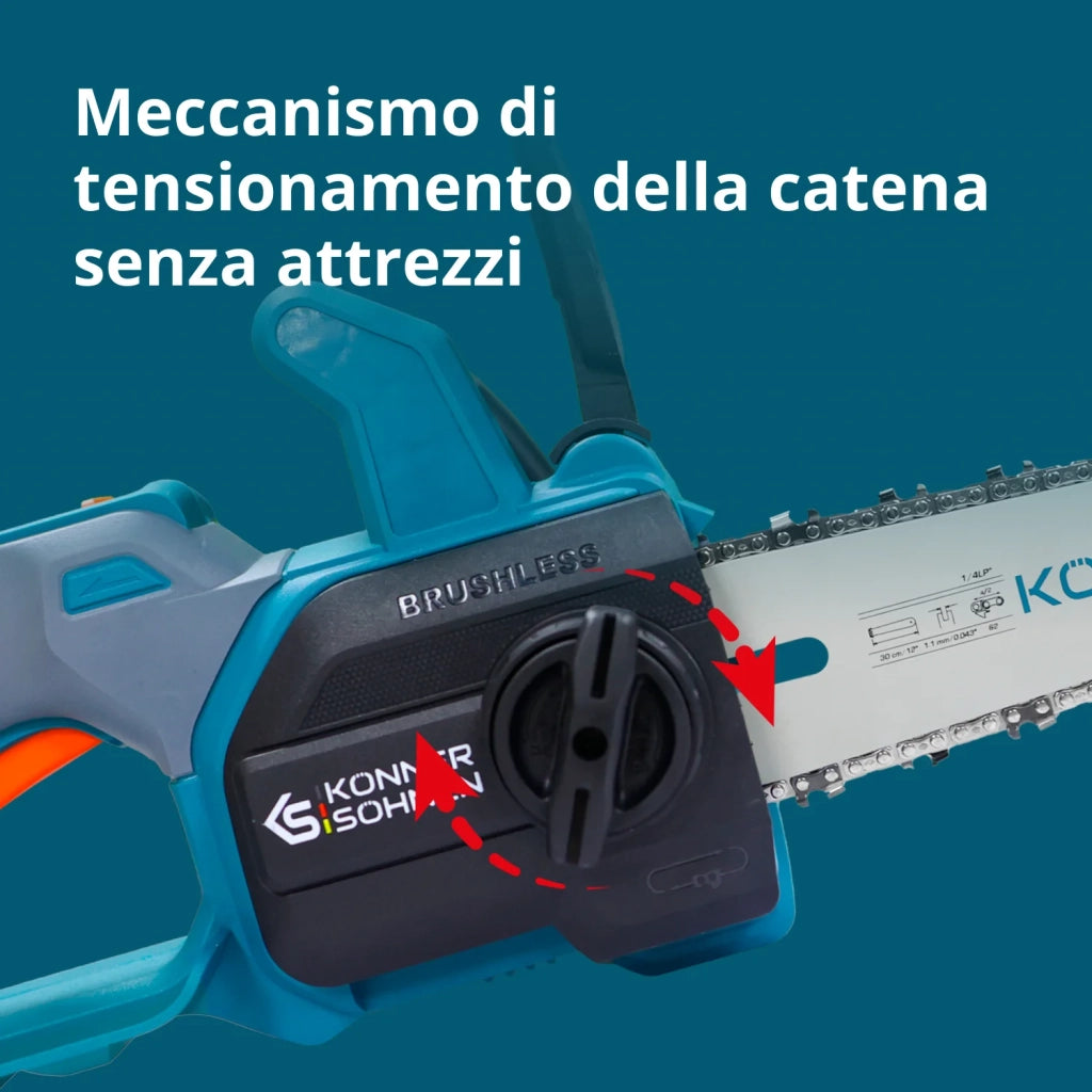 Motosega Mini a Batteria KS MCS20V-12 SET PLUS