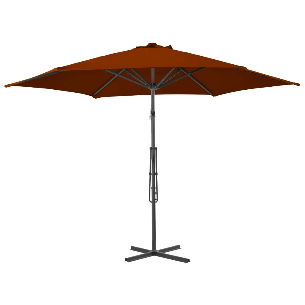 Ombrellone da Giardino con Palo in Acciaio Terracotta 300x230cm 312519