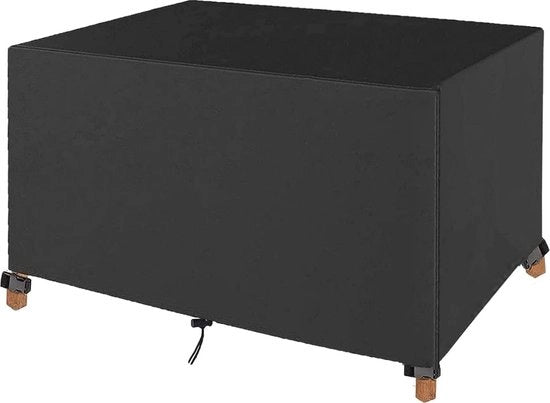 Tappeto per esterno rettangolare nero - impermeabile, resistente al vento e alle radiazioni UV per mobili da 180 x 71 x 83 cm