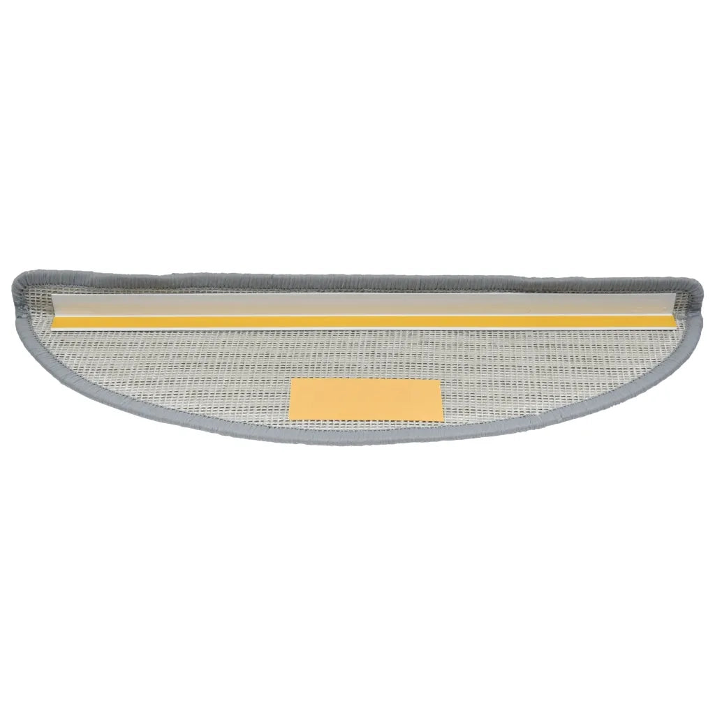 Tappetini per scale 15 pz 56x17x3 cm Grigio Semicircolari 133892