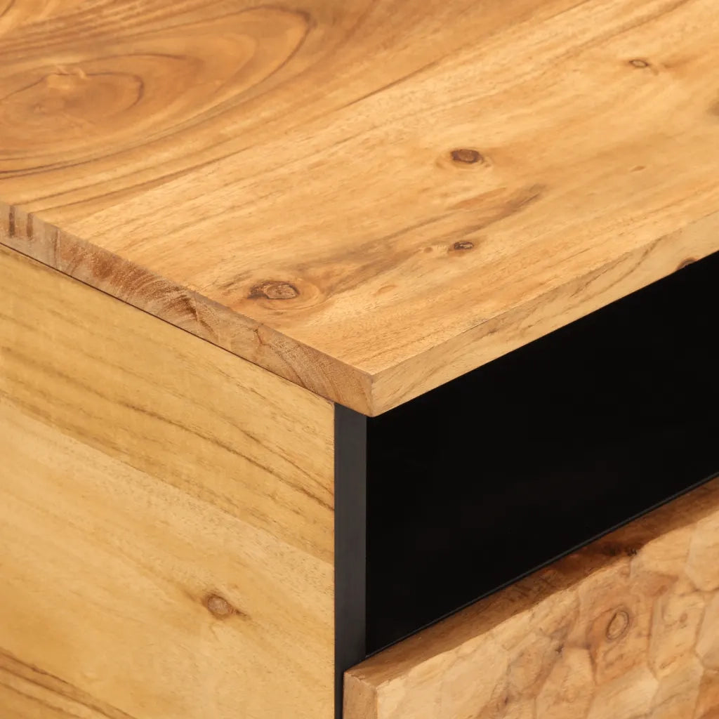 Tavolino da Salotto 80x54x40 cm in Legno Massello di Acacia 356868