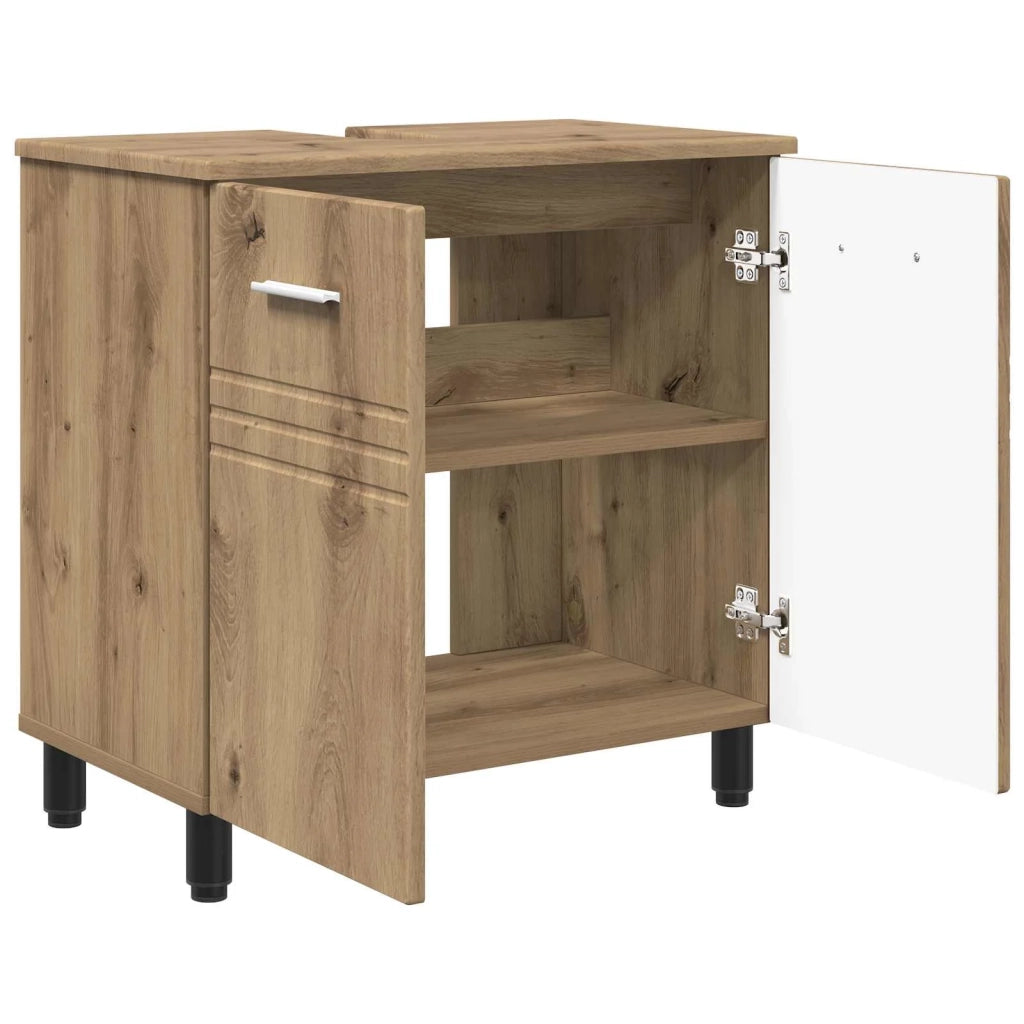 Mobiletto da bagno Rovere Artigianale 60 x 35 x 60 cm