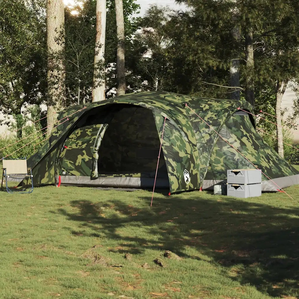 vidaXL Tenda da Campeggio a Cupola per 6 Persone Mimetica Impermeabile