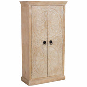 Armadio in legno fatto a mano con 2 ante beige, 90x40x165h cm