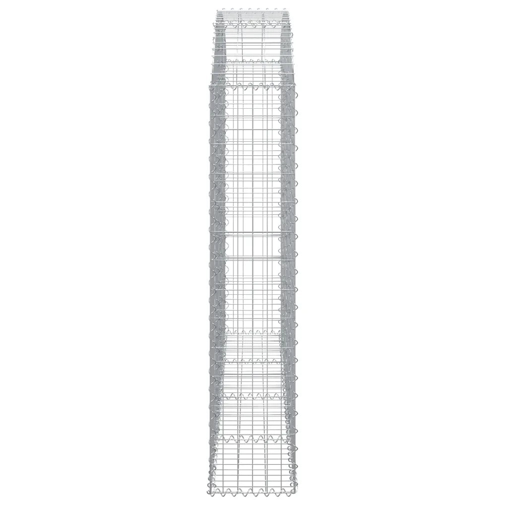 Cesto Gabbione ad Arco 200x30x140/160 cm Ferro Zincato 153467
