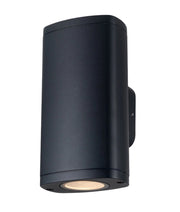 Applique esterna ovale nera su/giù 2xGU10 IP54 Kanlux ZEVI