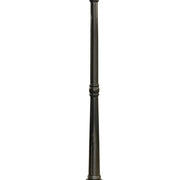 Lampione Da Esterno Rustico-Country Bel Aire Alluminio Nero Vetro 1 Luce E27