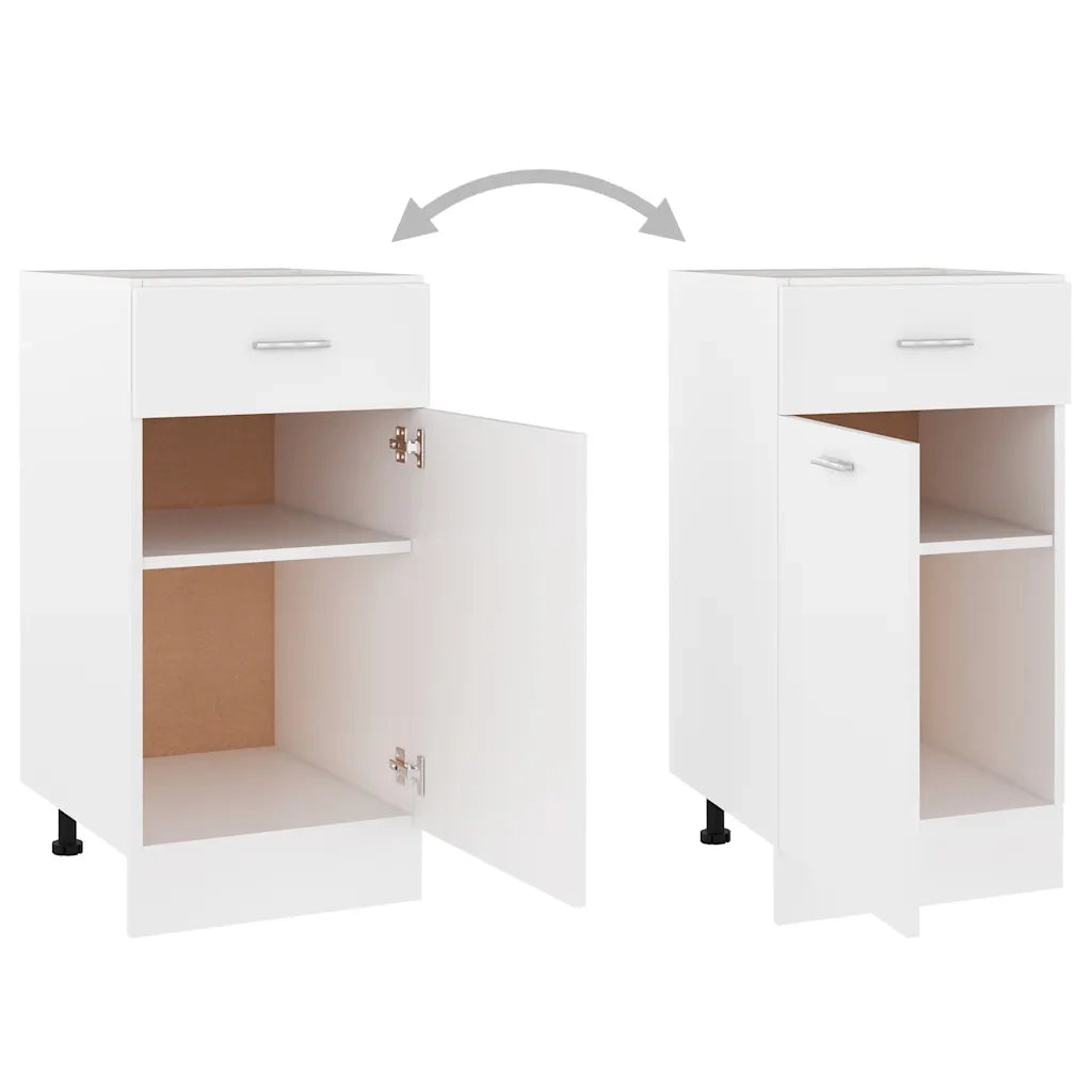 Pensile da cucina | Armadio Inferiore Cassetto ¡°Lyon¡± Bianco 40x46x81,5