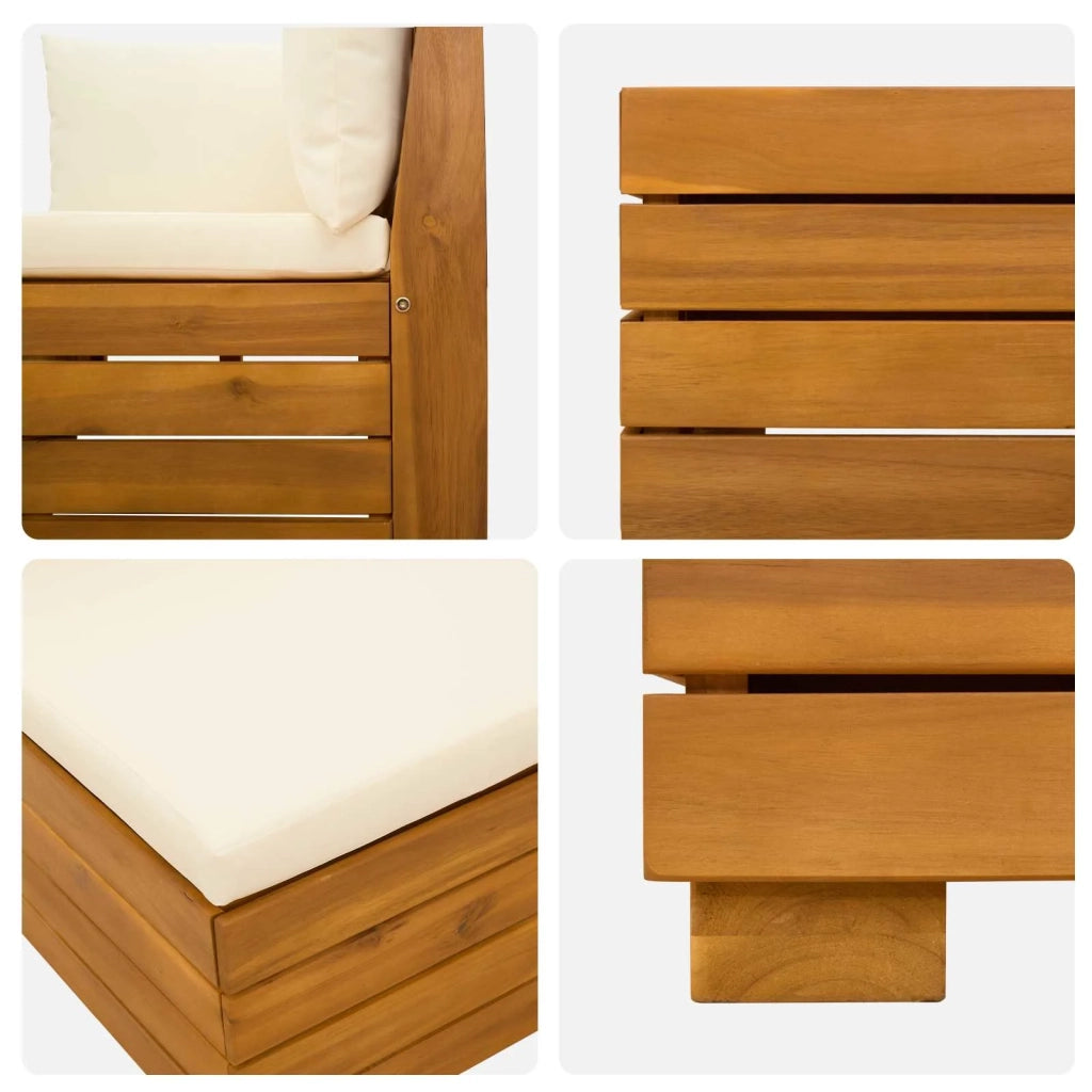 Set di divani da esterno-Sofa da giardino con cuscino 3 Pezzo Marrone 935563