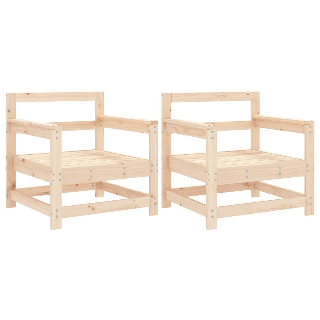 Sedie da Giardino 2pz in Legno Massello Pino 825492