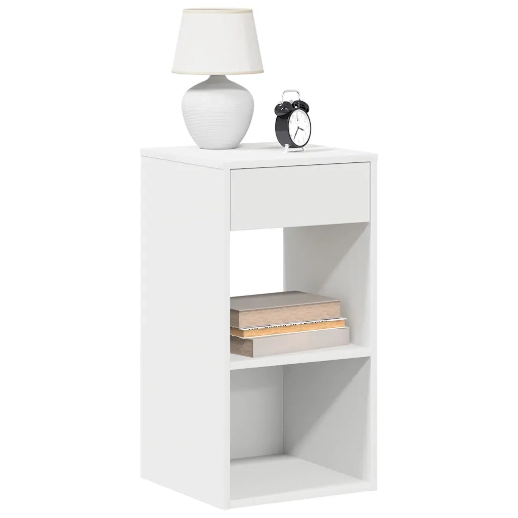 Comodini con Cassetto 2 pz Bianchi 35x34x66,5 cm 858714