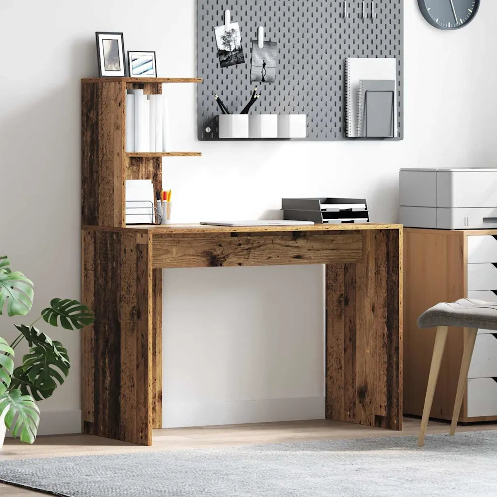 Scrivania | Tavolo da Ufficio Legno vecchio 102 x 50 x 124 cm Legno multistrato